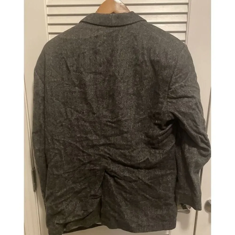 Roberto Vasalli Sport Coat Blazer Camel Hair Blend Gray 2 Men's 46R Herringbone